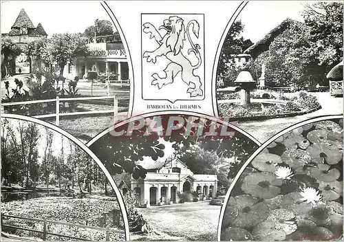 Cartes postales moderne Barbontan les Thermes (Ges) Porche de l'Eglise et les Bains clairs Lion