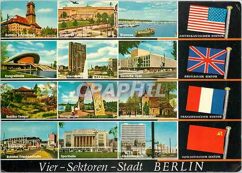 Cartes postales moderne Vier Sektoren Stadt Berlin