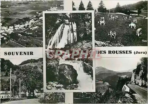 Moderne Karte Souvenir des Rousses (Jura)