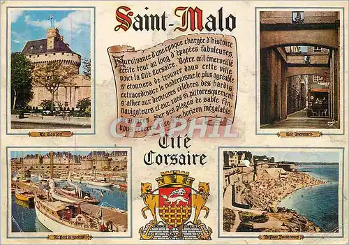 Cartes postales moderne Couleurs et Lumiere de France Saint Malo (Ille et Vilaine) La Plage le Casino et le quai Duguay