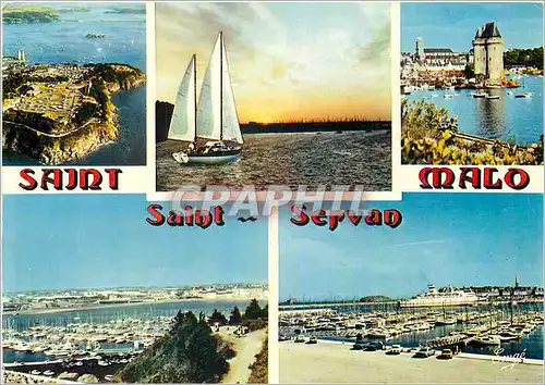 Cartes postales moderne Bretagne Cote d'Emeraude Saint Malo Saint Servan La cite d'Alet et la Tour Solidor