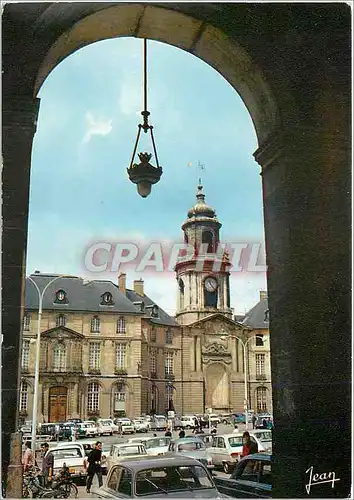 Moderne Karte La Braeagne Rennes (I et V) Arcade et place de l'Hotel de ville