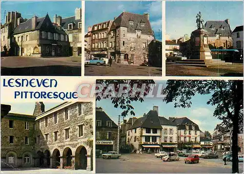 Cartes postales moderne Couleurs de Bretagne Lesneven Quelques coins pittoresque les vieilles maisons et le cloitre de l