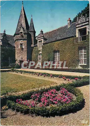 Cartes postales moderne Rochefort en terre  Parterre fleuri dans la cour d'honneur du chateau