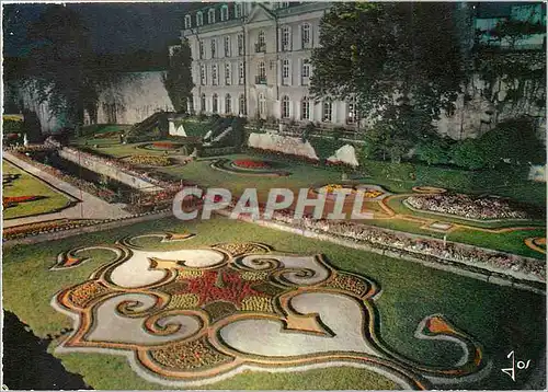 Moderne Karte La Bretagne en couelurs Vannes Feerie nocturne dans les jardins de l'Hermine