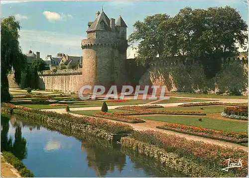 Cartes postales moderne Couleurs de Bretagne Vannes (Morbihan) Les jardins et la tour du Connetable