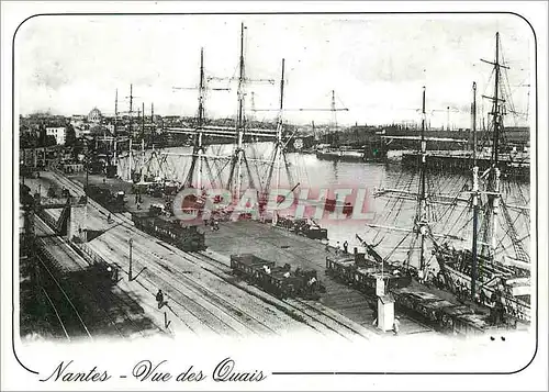 Cartes postales moderne Nantes (Loire Atlantique) vue des Quais Bateaux