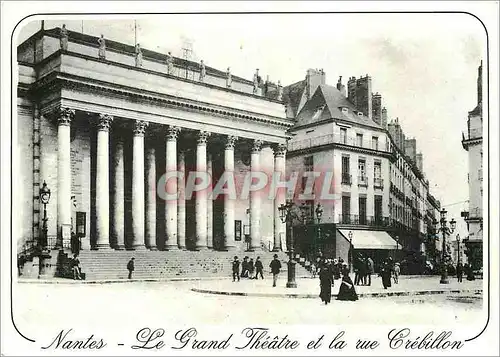 Cartes postales moderne Nantes (Loire Atlantique)le grand theatre et la rue Grbillon