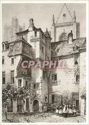 Cartes postales moderne Nantes autrefois la paserelle elegant logis du XVe s