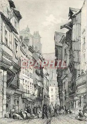 Cartes postales moderne Nantes Autrefois cette ancienne rue se trouvait dans le quartier de la cathedrale
