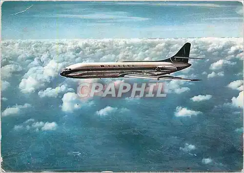 Moderne Karte Dans le ciel de France Caravelle de la Compagnie Sabena Aviation