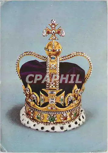 Cartes postales moderne St Edward's Crown  (the crown of England) Made for king Charles II and used for the actual cerem
