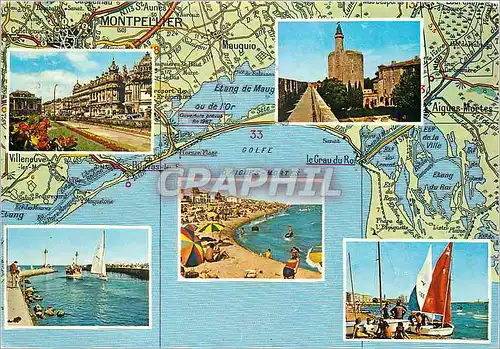 Cartes postales moderne En parcourant la cote Mediterraneenne Souvenir de Vacances