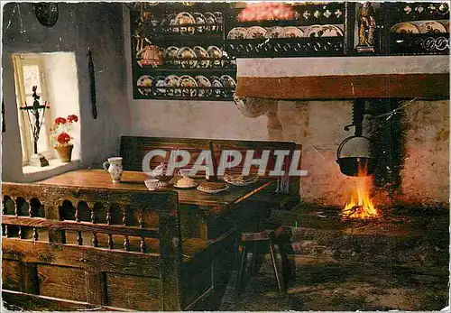 Cartes postales moderne La Bretagne en Couleurs Interieur de la chaumiere du Ponsay