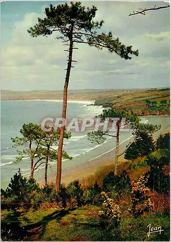 Moderne Karte Bretagne Douarnenez (Finistere) La Plage du Ris