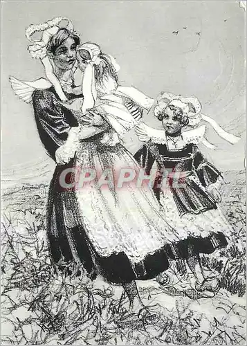Moderne Karte Bretagne Traditions et reflets de Bretagne Quimperle Folklore