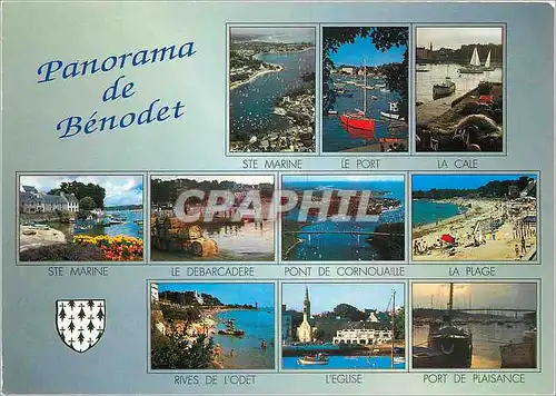 Cartes postales moderne Panorama de Benodet