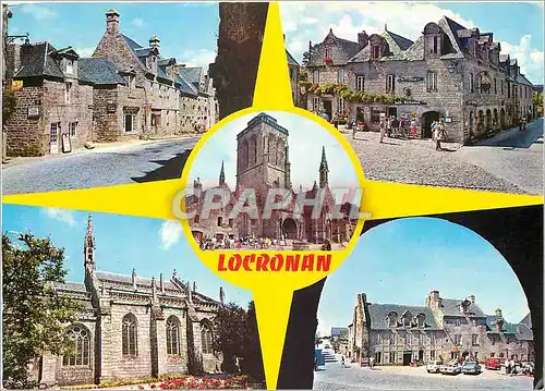 Cartes postales moderne Bretagne Locronan Vieilles maisons et l'eglise