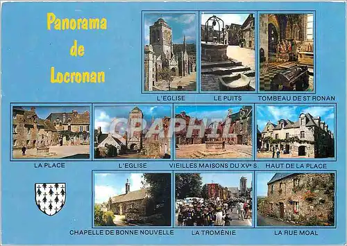 Cartes postales moderne Bretagne Panorama de Locronan