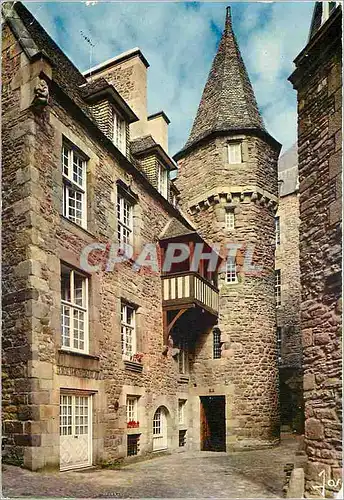 Cartes postales moderne Bretagne Saint Malo Cour de la Houssaye