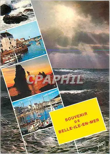Cartes postales moderne Belle ile en mer (Morbihan) La pointe des poulains et le fort Sarah Bernhardt