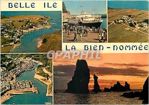 Cartes postales moderne Belle ile en mer (Morbihan) La bien nomm�e Le port de Sauzon