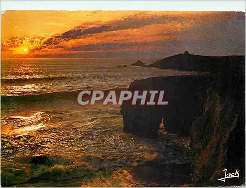 Cartes postales moderne Bretagne presqu'ile de Quiberon L'arche de Port Blanc au soleil couchant