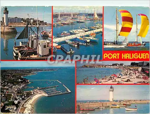 Cartes postales moderne Persqu'ile de Quiberon Port Haliguen Le port et la plage