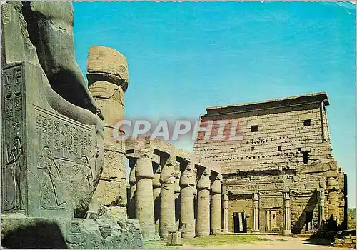 Moderne Karte Temple de Louxor Cour de devant de temple de Ramses II
