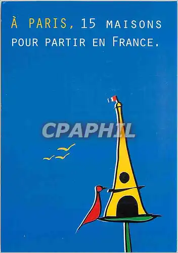 Cartes postales moderne A Paris 15 maisons pour partie en France Tour Eiffel Paris