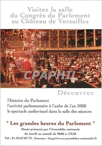 Cartes postales moderne Visitez la Salle du Congres du Parlement au Chateau de Versailles