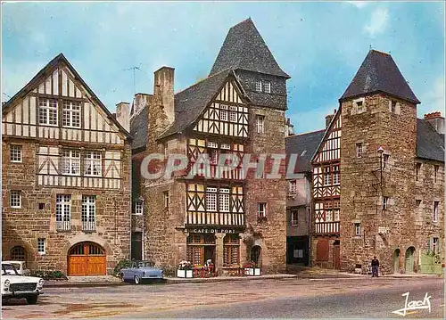 Moderne Karte Couleurs de Bretagne Trguier Vieilles maisons du Port