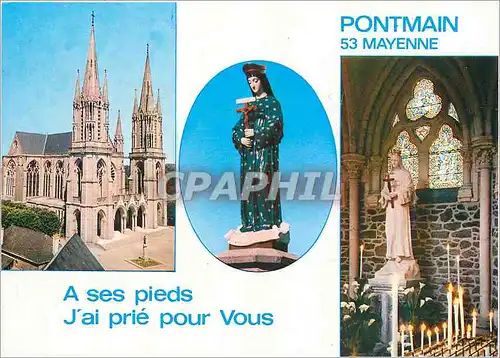 Moderne Karte Pontman 53 Mayenne Ases pieds j'ai prie pour vous