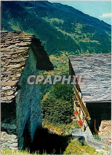 Moderne Karte Nos Belles Alpes Pittoresques demeures au toil couvert de Lauze