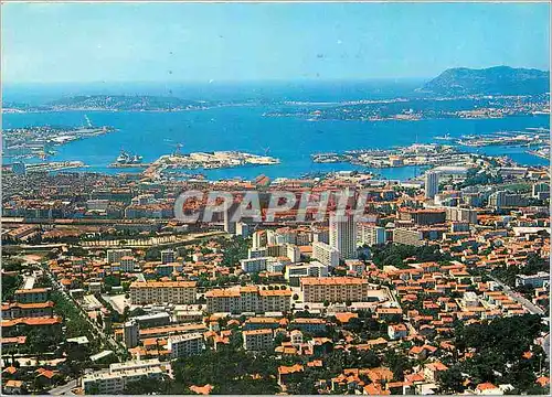 Moderne Karte Lumiere et Beaute de la Cote d'Azur Toulon Vue sur la plus belle Rade d'Europe