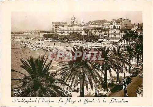 Cartes postales moderne St Raphael (Var) La Plage et Boul de la Liberaation