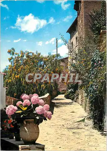 Moderne Karte La Cote d'Azur Bormes les Mimosas (Var) Ruelle pittoresque