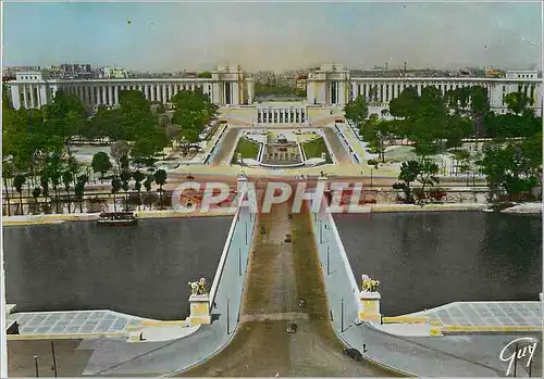 Cartes postales moderne Paris et ses Merveilles le pont d'Iena et les jardin du Palais de Chaillot