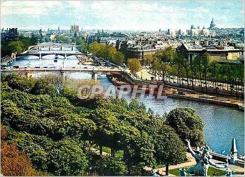 Moderne Karte Couleurs et Lumiere de France Paris panorama du quais de la Seine E K B