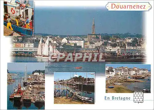 Cartes postales moderne La Bretagne Pittoresque Douanenez (Finistere) Le port du Rasmeur la Criee le Port Rhu