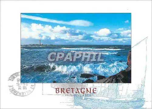 Cartes postales moderne Beau temps sur l'Ile de Vierge Bateau Bretagne