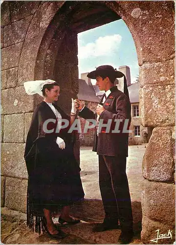 Moderne Karte Folklore de Bretagne Jeune couple du cercle Ernest Renan