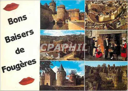 Cartes postales moderne Fougeres (Ille et Vilaine) Le Chateau feodal XIIe et XVe s costumes de la region