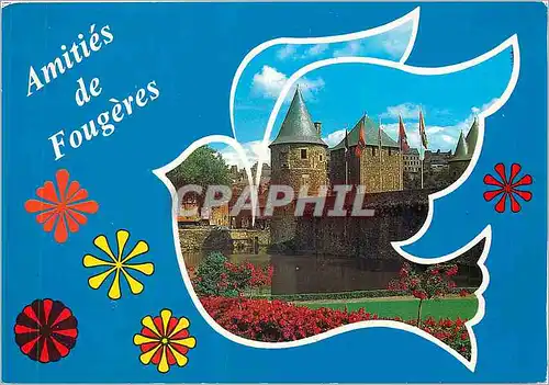 Cartes postales moderne Fougeres (Ille et Vilaine) L'Entree du Chateau et l'etang de Couarde