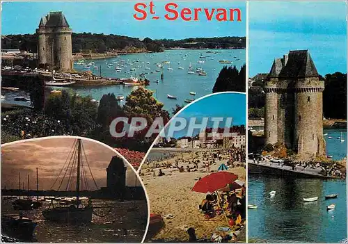 Cartes postales moderne Saint Serman (Ille et Vilaine) Vue sup gauche Perspective sur le port vue inferieure gauche couc