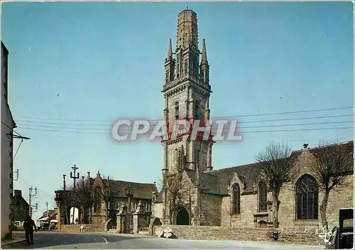 Cartes postales moderne La Bretagne en couelurs Lampaul Guimiliau L'Eglise paroissiale avec l'ossuaire et l'arc de triom