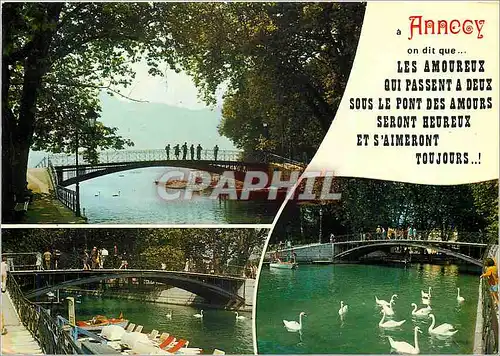 Moderne Karte Annecy (Hte Ssavoie) Le Pont des Amours