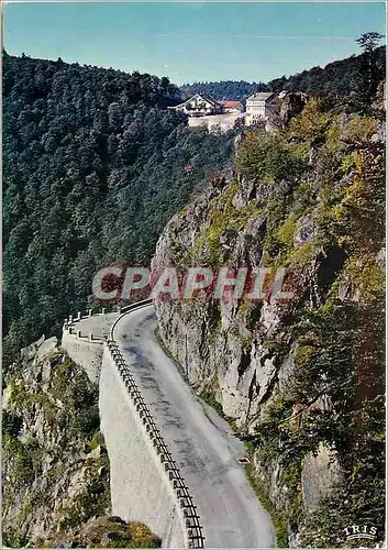 Cartes postales moderne Les Hautes Vosges La route de Munster et le col de la Schlucht (alt 1139 m)