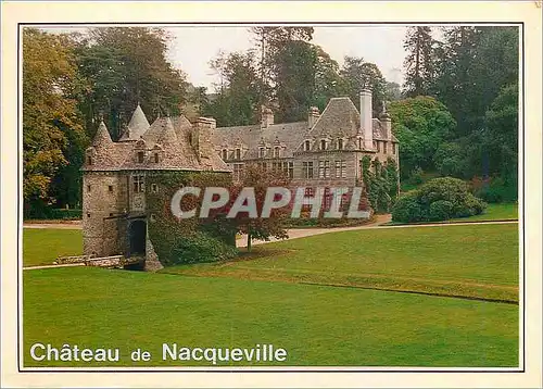 Moderne Karte Urville Nacqueville (Manche) Chateau de Nacqueville (16 e s)