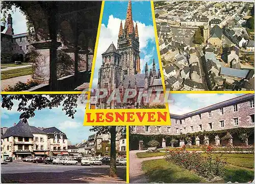 Moderne Karte Couleurs de Bretagne Lesneven Le cloitre du couvent de la retrite l'eglise N D du Folgoet